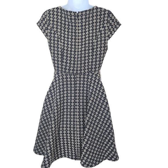 Anthropologie Maeve Dress Womens Size 0 Black & White Fit And Flare - Picture 9 of 14